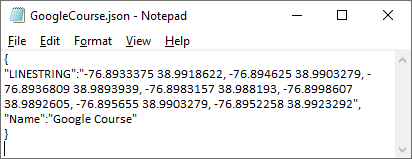 Google Maps This is the file now in JSON form
